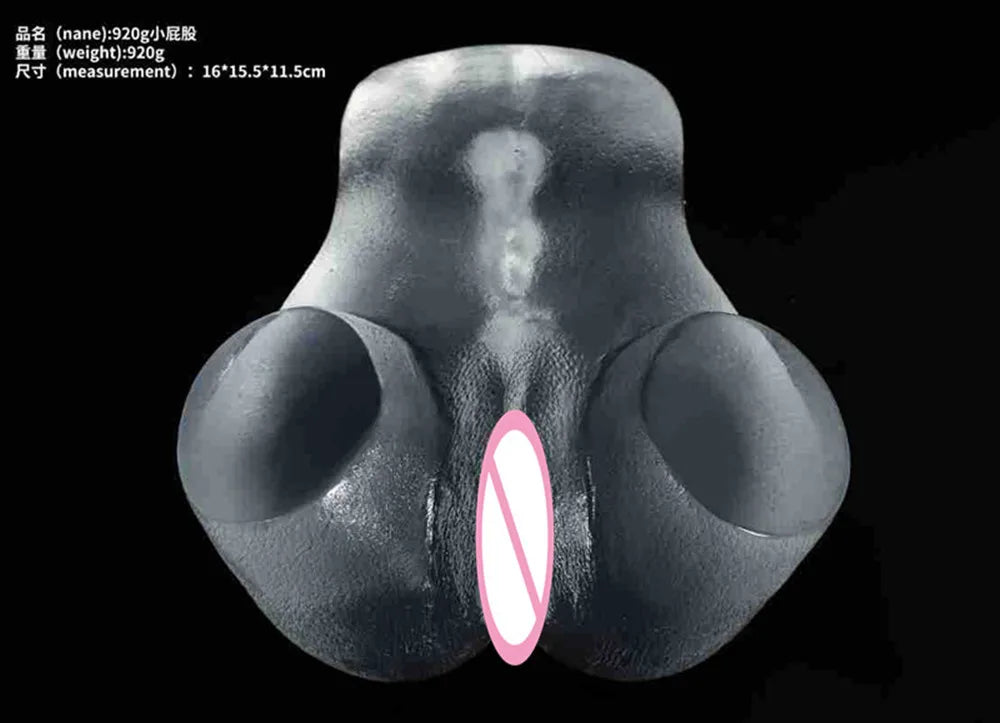 Transparent Masturbator Doll Sex Toys For Men Clear Ass Man Penis Stroker with Virgin Vagina Anal Hole Pocket Pussy Masturbation