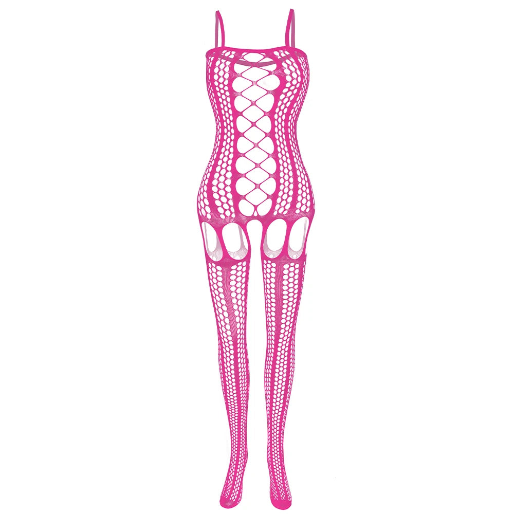 Sissy Sexy Crotchless Bodystockings Fishnet Underwear Plus Size Bodysuit Erotic Clothing BDSM Bondage Adult Toy Men Lingerie Set