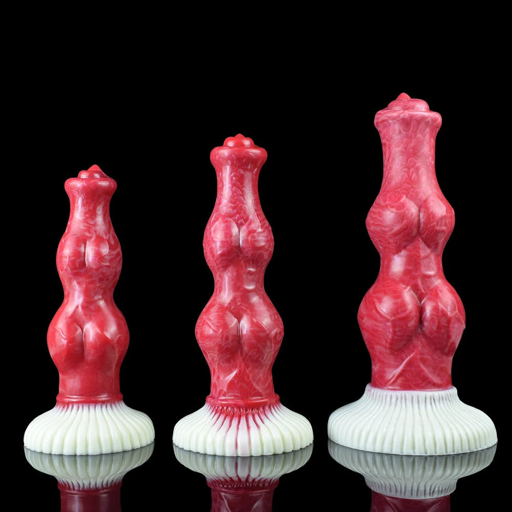 ASHBURN Huge Knot Dildo with Strong Sucker Soft Silicone S-M-L 10IN