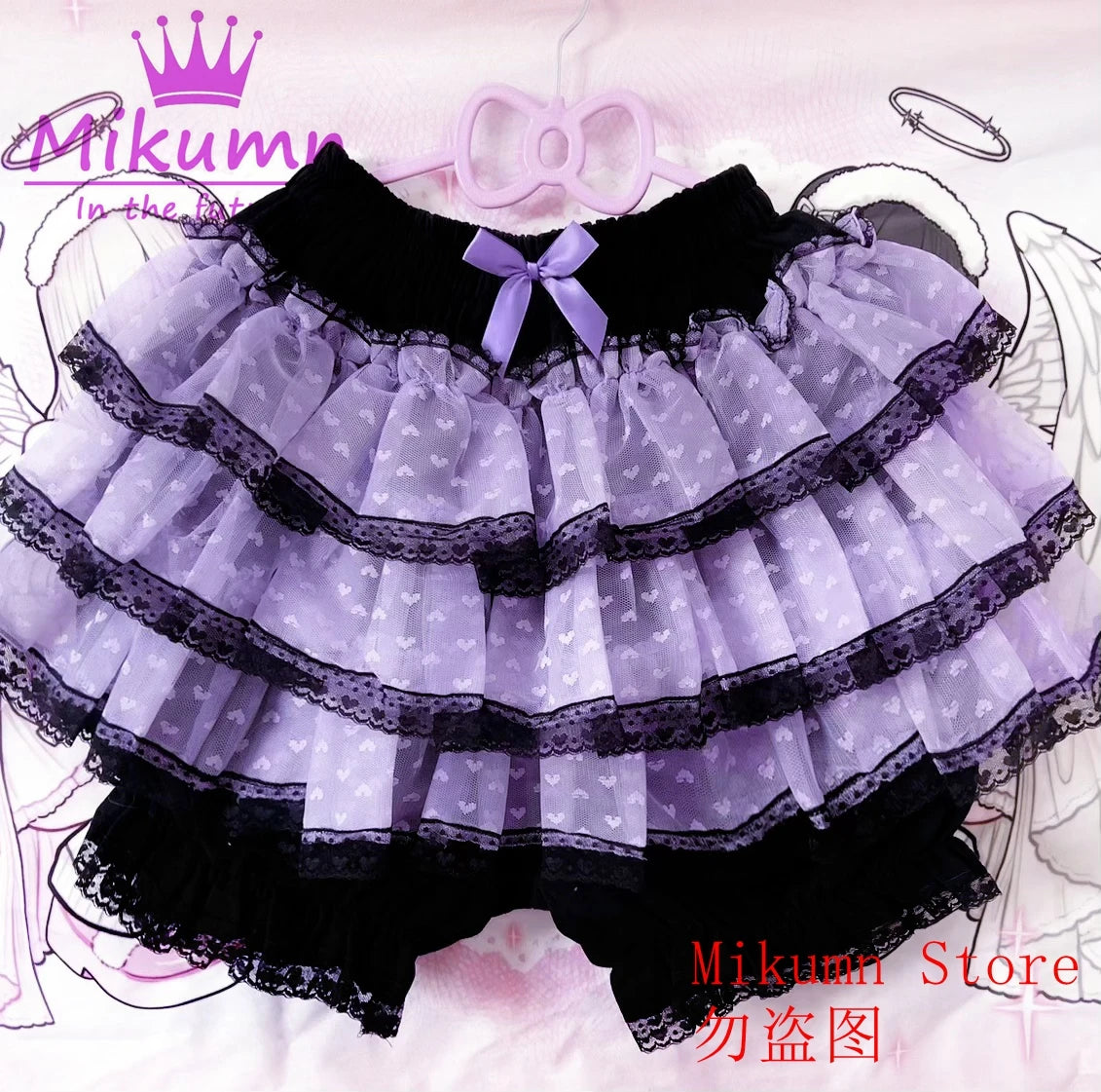 Mikumn Harajuku Sweet Lace Shorts Skirts Y2k Japanese Lolita Kawaii JK Ruffles Bloomers Women Elastic Waist Safety Short Pants
