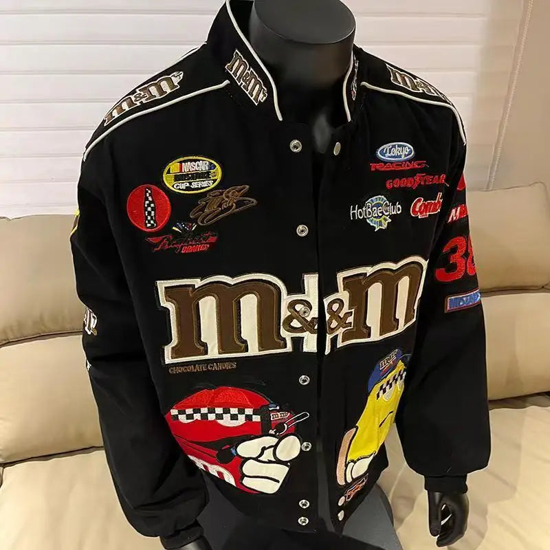 Cartoon Jacket Women Embroidery Oversized Varsity Jacket Men Spring Autumn Baseball Bomber Coat Outwears Women Clothing Youthes