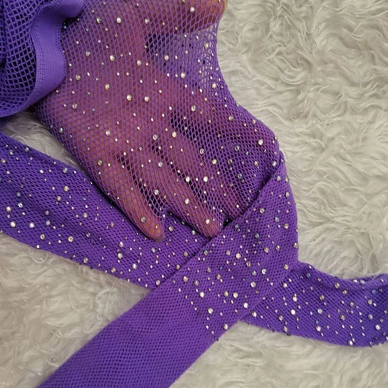Fishnet Diamond Pantyhose Women Fashion Shiny Net Tights Female Slim Rhinestone Mesh Nylon Stockings Tights