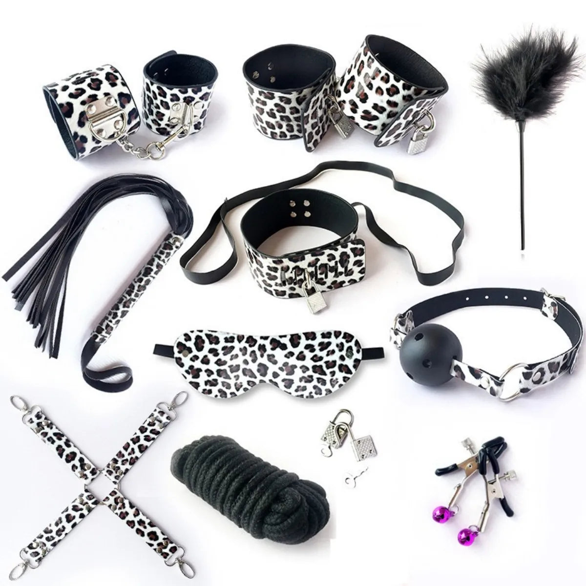 BDSM Bondage Kits for Women And Couples Bed Bondage Sex Toys BDSM Adult Game Cuffs Blindfolded Spanking Clap And Couples Sex Toy