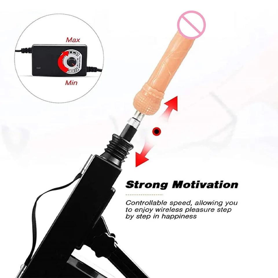 ASHBURN 3XLR Connector Sex Machine for Women and Men with Dildo Attachment Automatic Masturbation Machine Sex Toys Products
