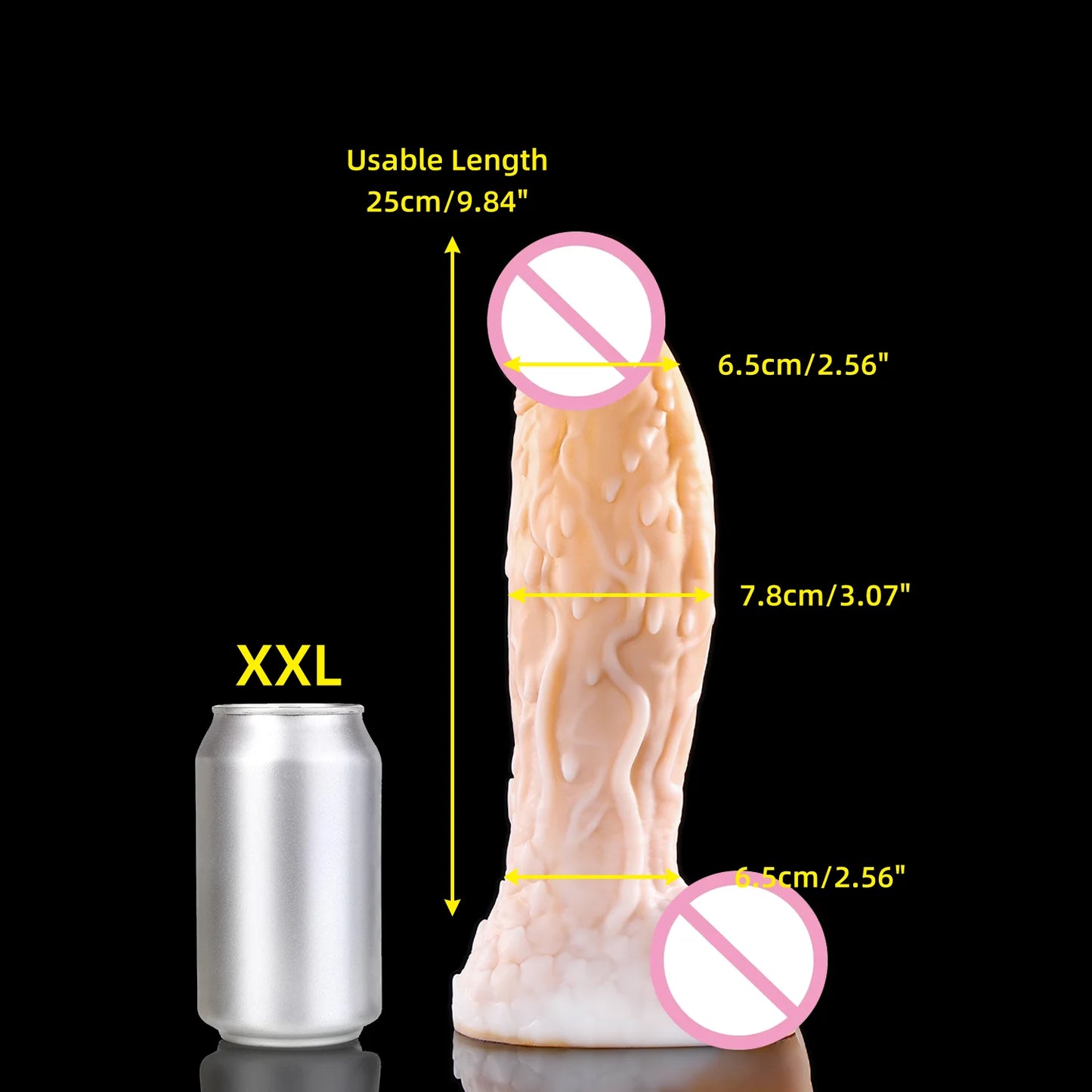 WIZ II Dildos PM,MINI- 2XL Plug Huge TEXTURED Silicone Dildos
