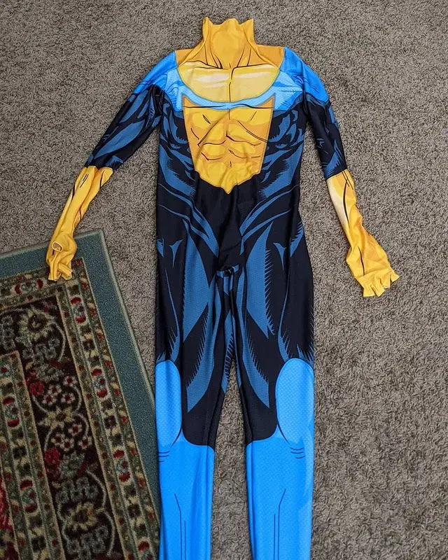 Halloween Invincible Cosplay Costume Zentai Bodysuit Suit Mark Grayson Jumpsuits Adults