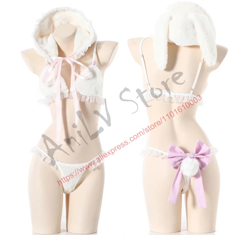 AniLV Animal Series Plush Warm Clothes Fox Tiger Wolf Chinese Panda Rabbit Cat Uniform Outfit Cosplay Costume