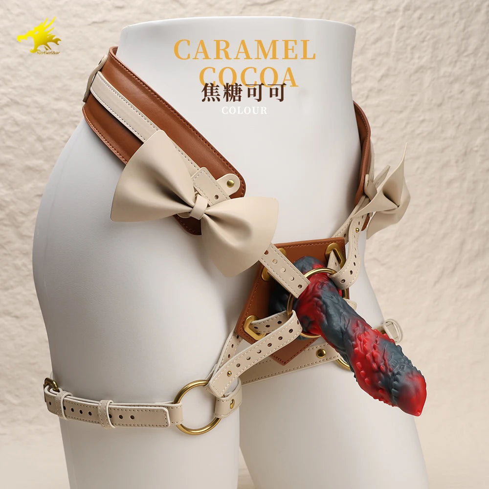 Nothosaur Contrasting colors Strap-on Realistic Dildo Pants for Dildos With Rings Man Strapon Harness Belt Adult Games Sex Toys