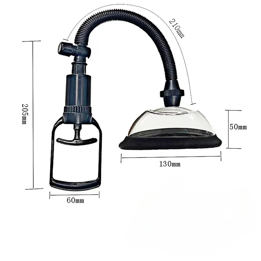 ASHBURNS 130mm Manual Pussy Pump Vagina Clitoris Sucker Women Breast Massage Nipple Stimulator Enlarge Vacuum Pump Cover Adult Sex Toys