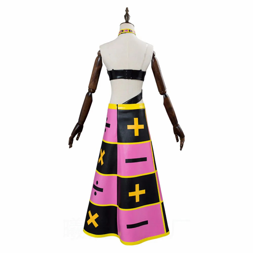 Trish Una Cosplay Costume Pink Wig Anime Jojo's Bizarre Stone Ocean Adventure Trish Cicciolina Underwear Dress Necklace Uniform