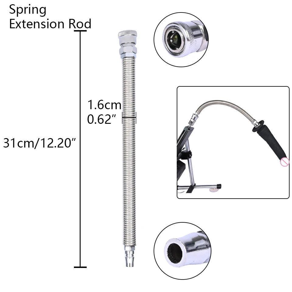 ROUGH BEAST Extension Rod for Vac-U-Lock Sex Machine Spring Extension Pole Quick PlugIn Accessories Masturbation Machine Sex Toys