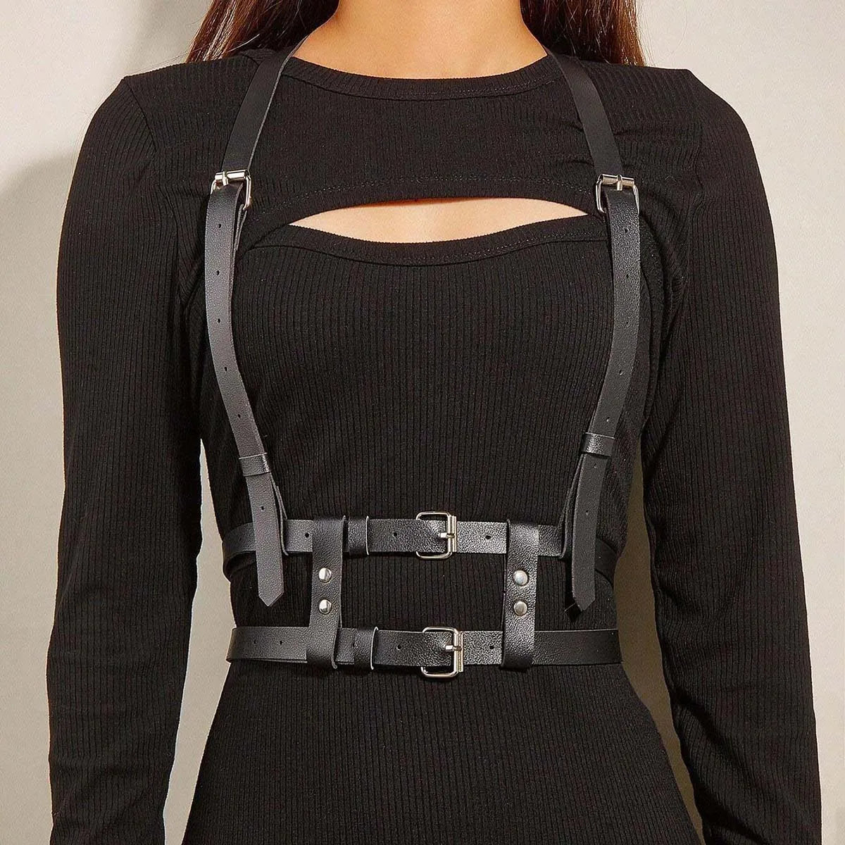 Punk Fashion Belt Women Leather Suspenders for Women Belt Decorative Cool Waistband Street Style Gothic Clothing Accessories