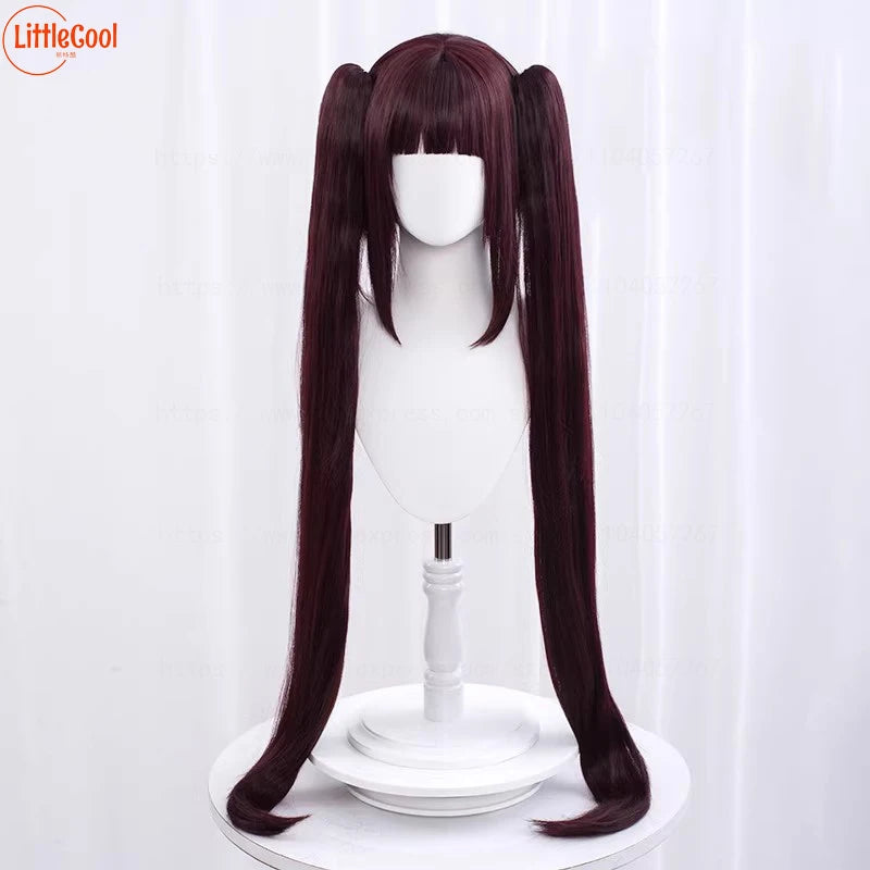Anime NEKOPARA Vanilla Chocola Cosplay Wig 100cm Long Vanilla Light Pink Chocolate Dark Brown Heat Resistant Synthetic Hair Wigs