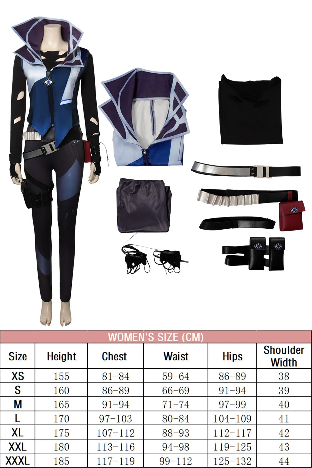 Fade Women Cosplay Costume Game Valorant Fantasia Halloween Carnival Party Role Disguise Clothes Top Pants Coat Set Outfits