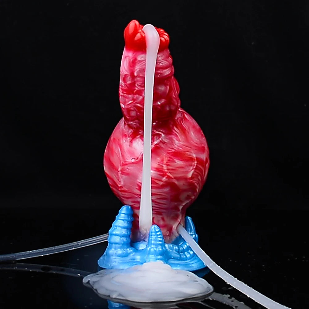 ASHBURN Ejaculation Inflatable Big Knot Penis with Squirting Function Strong Sucker