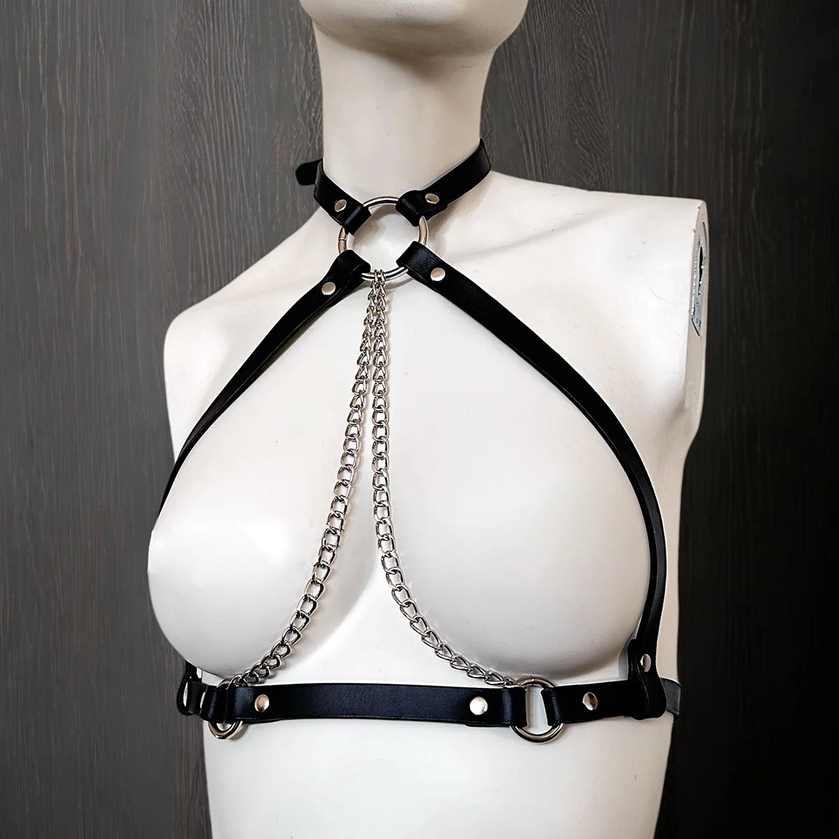 Women Fashion Belt PU Leather Bondage Body Harness Breast Punk Belts Decorative Harness Gothic Waistband Clothing Accessoreis