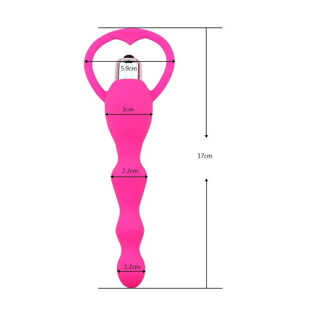 Vibrating Anal Plug Prostate Massage Soft Anal Beads Vibrator Sex Toys For Couples Butt Plug Silicone Adult Products