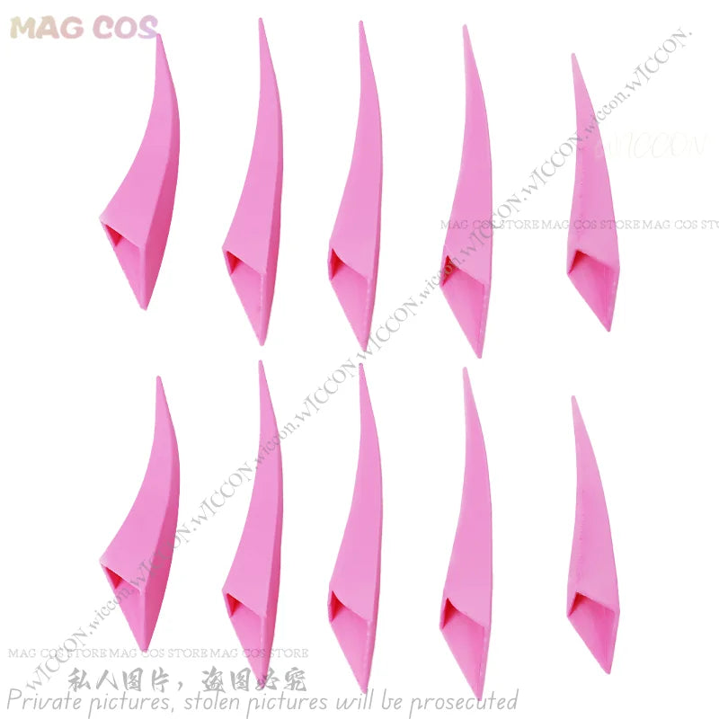 Alastor Cosplay Halloween Costume Gloves Claws Fingernail Anime Cosplay Pink Red Blue Yellow Prop Comic-Con Disguise Cartoon