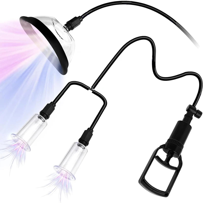 ASHBURNS Manual Pussy Pump Vagina Clitoris Sucker Manual Women Breast Massage Nipple Stimulator Enlarge Vacuum Pump Cover Adult Sex Toy