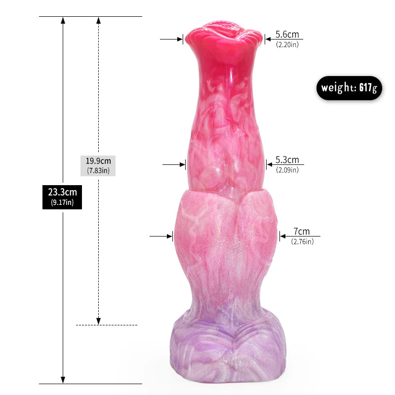 ASHBURN Alien STALLION Dildo with Suction Cup Knot Flower Head Prostate Stimulator Cock Buttplug Sexy Shop Toy for Women Men Foreplay