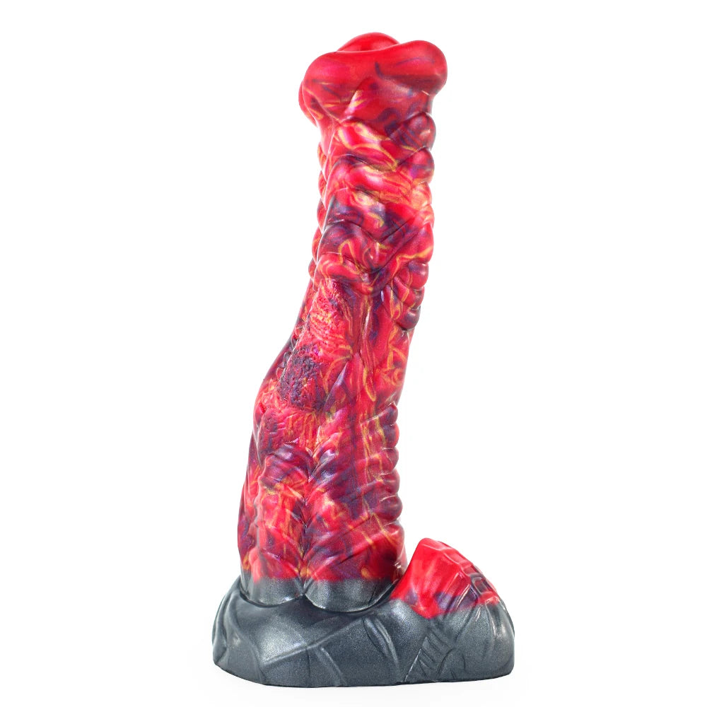 ASHBURN Fantasy Curve Scales ALIEN Dildo With Suction Cup S-M-L 10IN ALIEN Penis