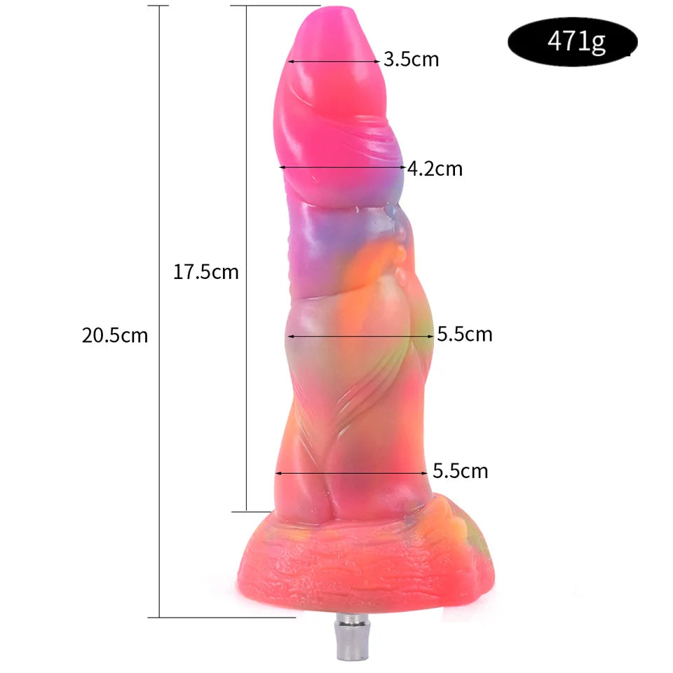 ASHBURN ROUGH BEAST Luminous Dildos for Vac-u-lock Sex Machine Dildo Glow In The Dark Night Color Fluorescent Dildos for Women Anal Toy