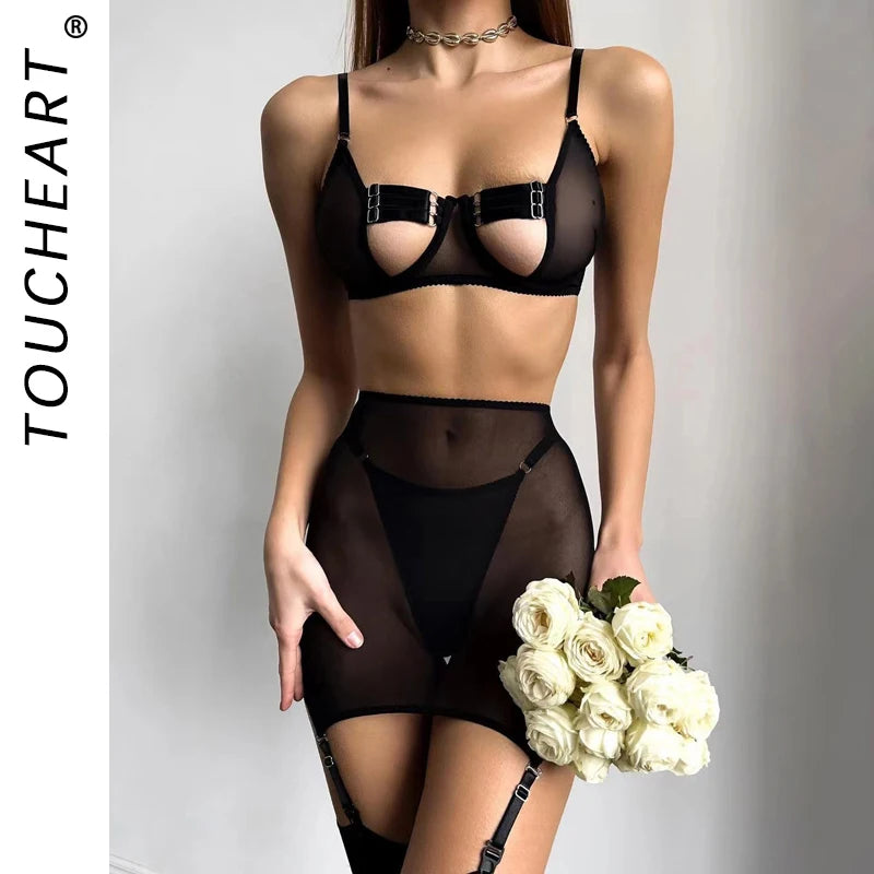 Female Underwear Set for Women Sexy Lingerie Woman Ensemble Lingeries Femmes Large Bras Women's Clothing Set Thong Womens Bra