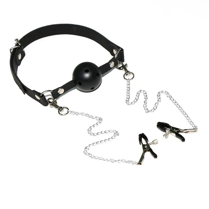 Metal Nipple Clamp With Sexy Chain For Women Fetish To Breast Labia Clip Anal Stimulation Massager BDSM Bondage Kit Sex Products