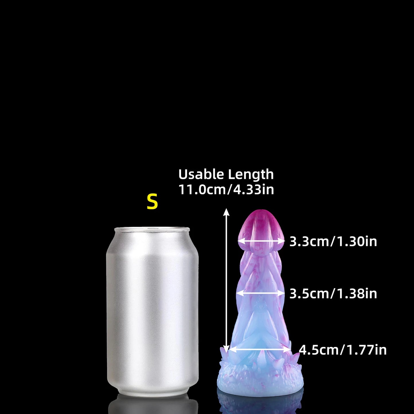 MOOM Liquid Silicone Anal Dildo Weird ALIEN Shape Huge MINI -XL