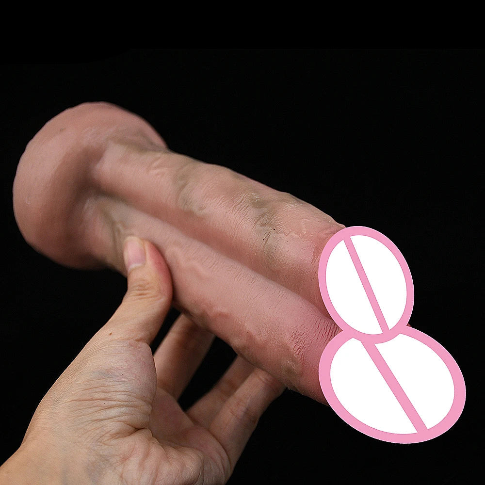 ASHBURN Silicone Skin Touch Realistic Double CONNECTED "FROCKING"DILDO Seamless Lifelike PenisS