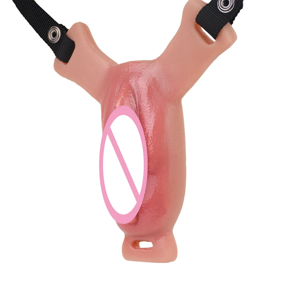 ASHBURN Wireless Control Strapon Silicone Vibrating Sex Grinders Realistic Vagina Tongue Dildos Underwear Pad Anal Clit Massage