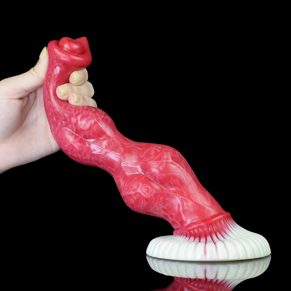ASHBURN Huge Knot Dildo with Strong Sucker Soft Silicone S-M-L 10IN