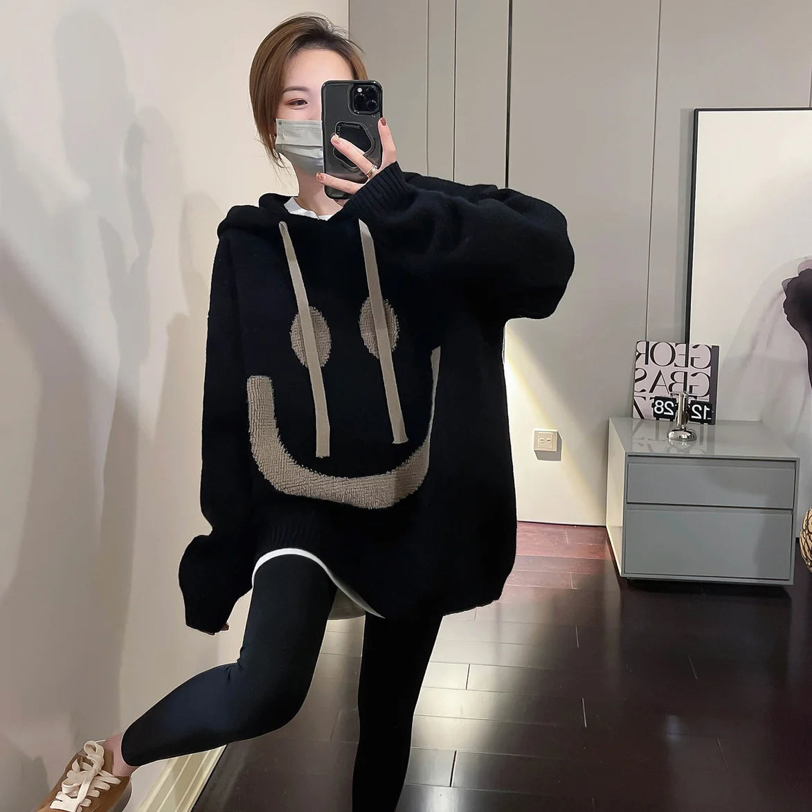Thicked Oversized Pullovers for Women 2025 Fall Winter Clothing Hooded Casual Jumper Fashion Knitting Sweater Tops Sueter Mujer