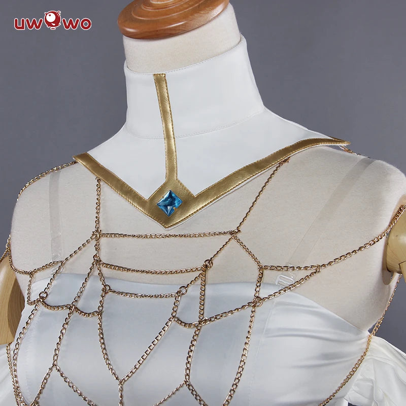 IN STOCK UWOWO Anime Albedo Cosplay Costume Halloween Christmas Costume Cos Women White Dress Albedoo Cosplay