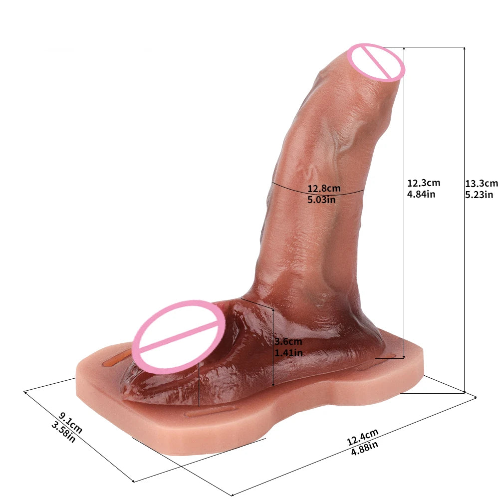 ASHBURN Wireless Control Strapon Silicone Vibrating Penetrate Sex Grinders Realistic Vagina Dildos Underwear Pad Anal Massage