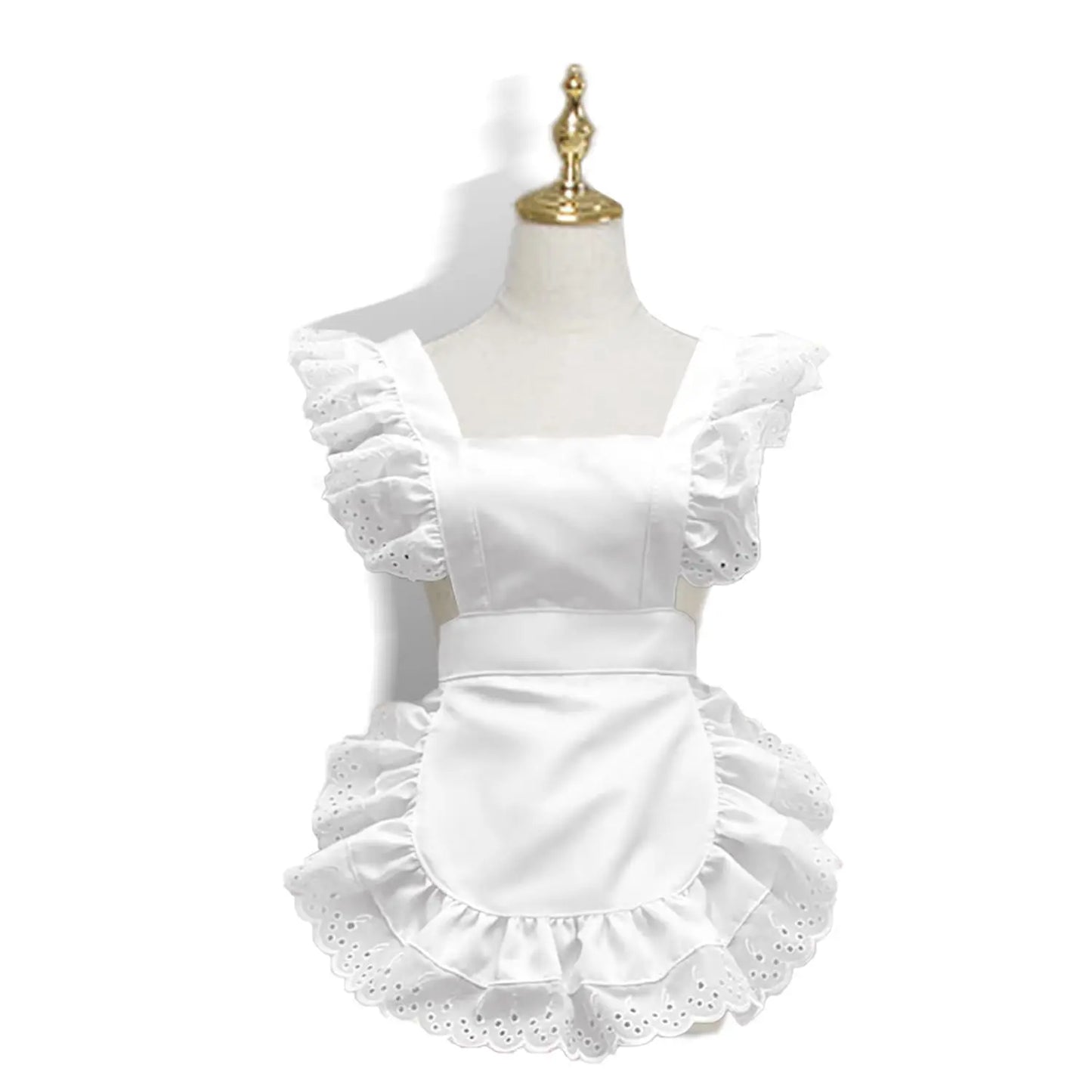White Apron Lolita Maid's Apron Little Chef Girls Cosplay Lolita Transformed New Chinese Accessory Kawaii