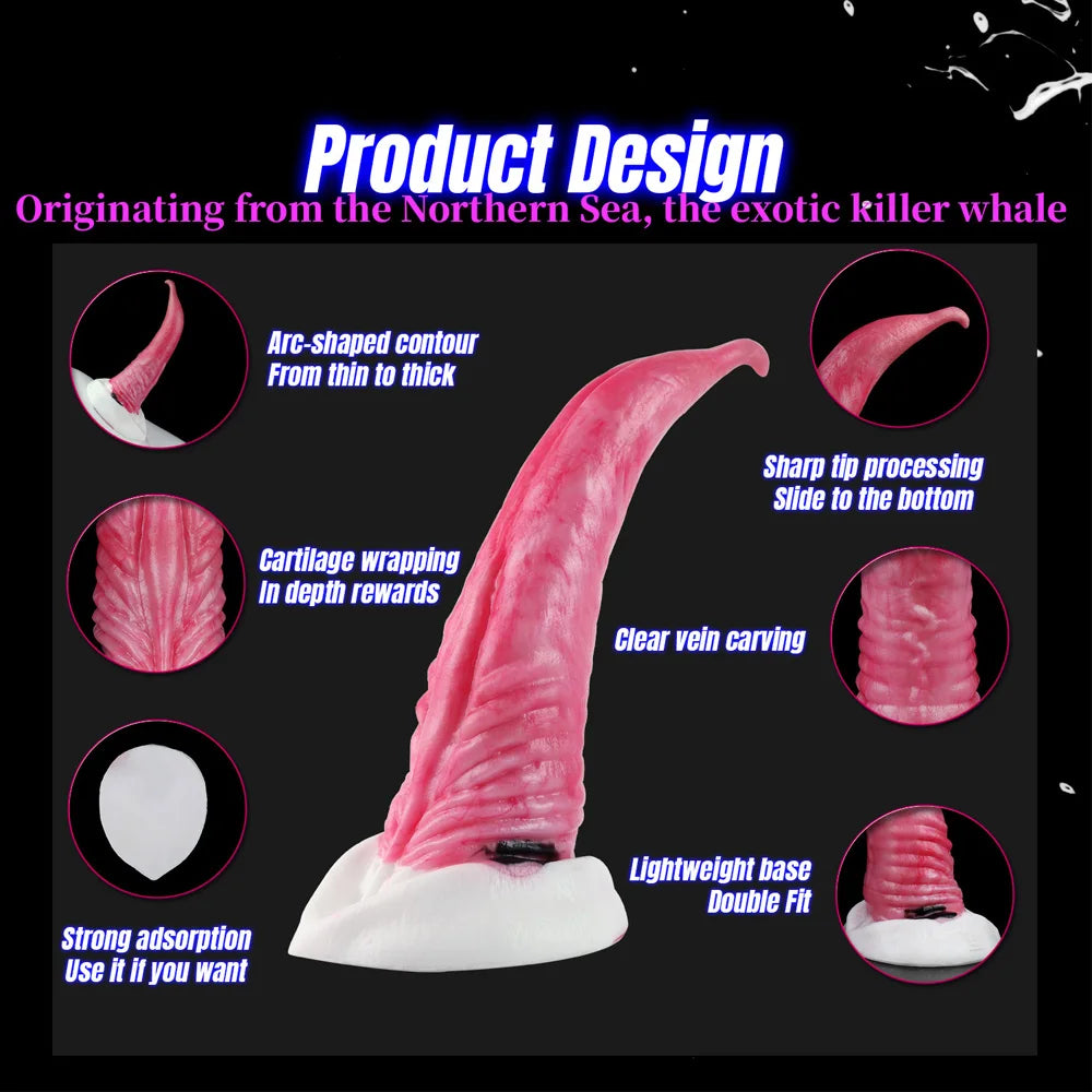 ASHBURN Huge S-XXL 17 IN Alien Tongue Silicone Toy