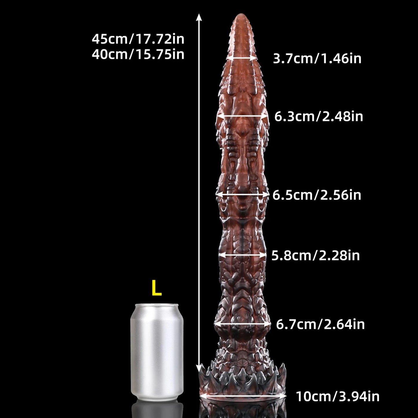 Nothosaur Meo's Ridge Super Long Dragon Shaped Dildo Fantasy Barbed Vibrating Adult Sex Toy for Orgasmic Masturbation