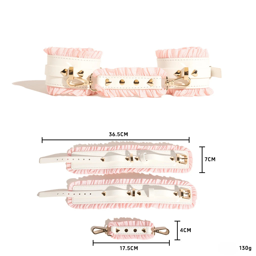 SM Fetish BDSM Bondage Erotic Toy Restraint Set Sex Toys For Women Handcuffs Collar Gag Eye Mask Hand Slap Couples Sex Tools