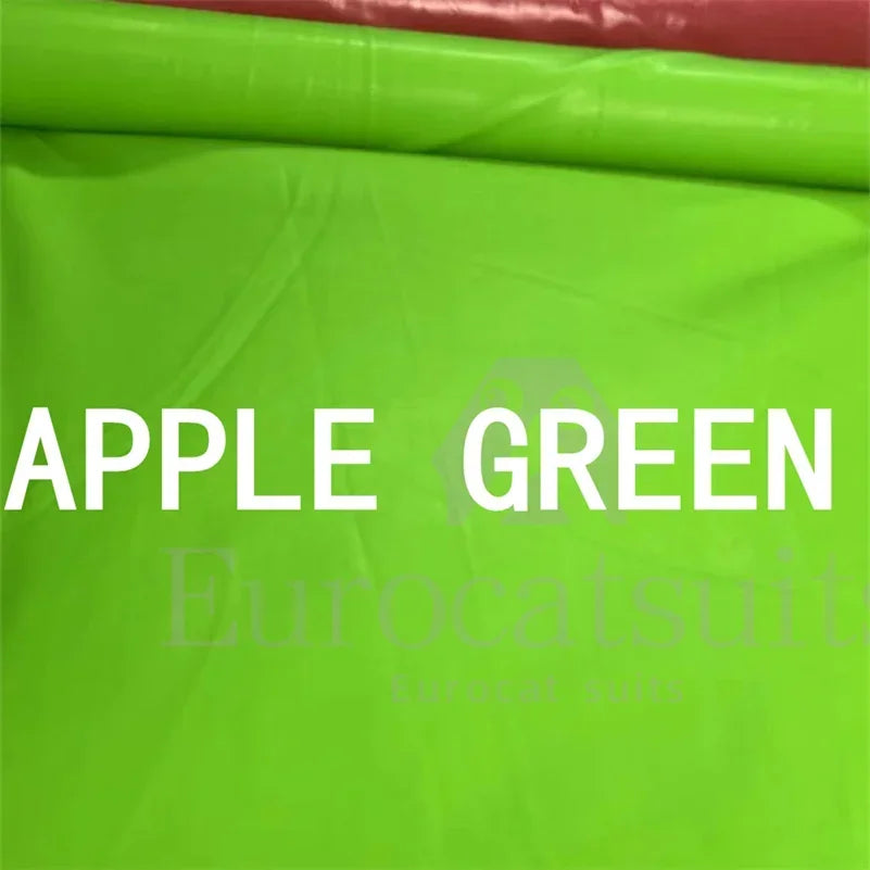 customized Sexy Latex Dress Zipper Back Short Sleeves Apron with Hearts Trims Rubber Uniform Bodycon Playsuit