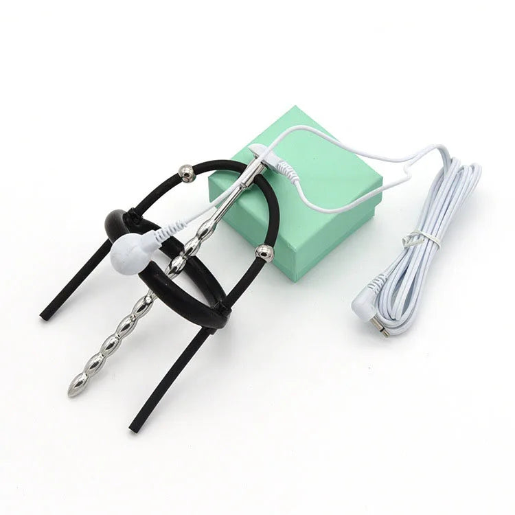 ASHBURNS Electro Shock Anal Butt Plug Electric Nipple Sucker Clamps E-stim Penis Plug Ring Cock Cage SM Chastity Couple Sex Medical Toys