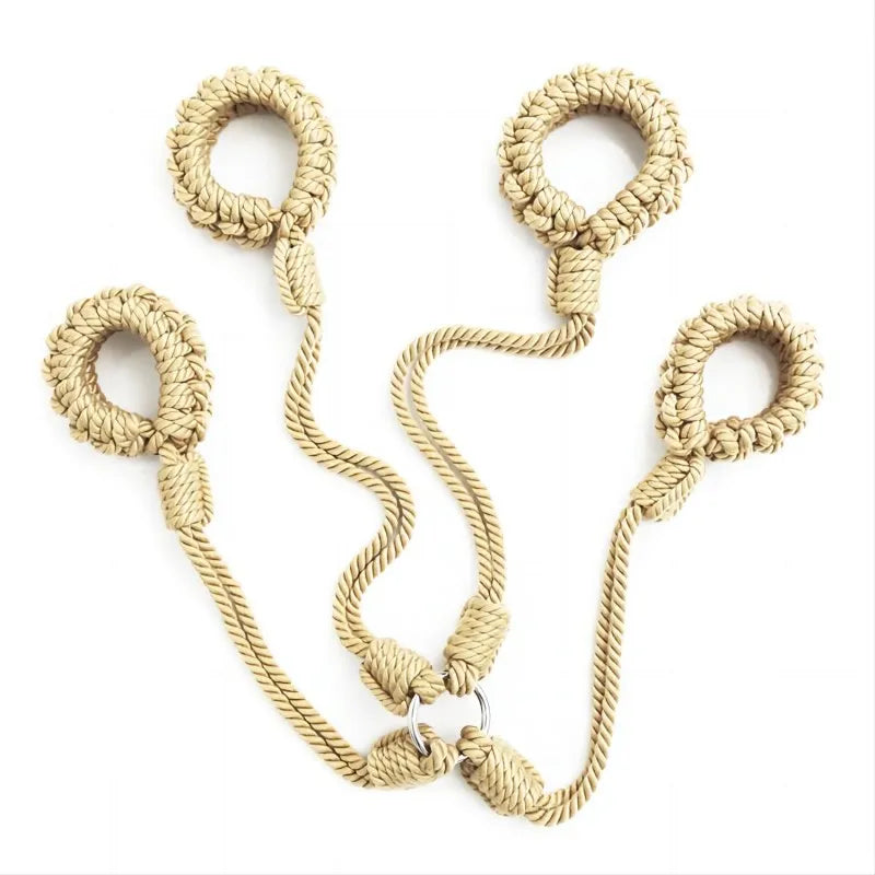 ASHBURNS Soft Cotton Rope Sex Handcuffs Bdsm Collar Bondage Gear Sex Games Erotic Adults Toys Sex Products Sex Toys for Couples Women
