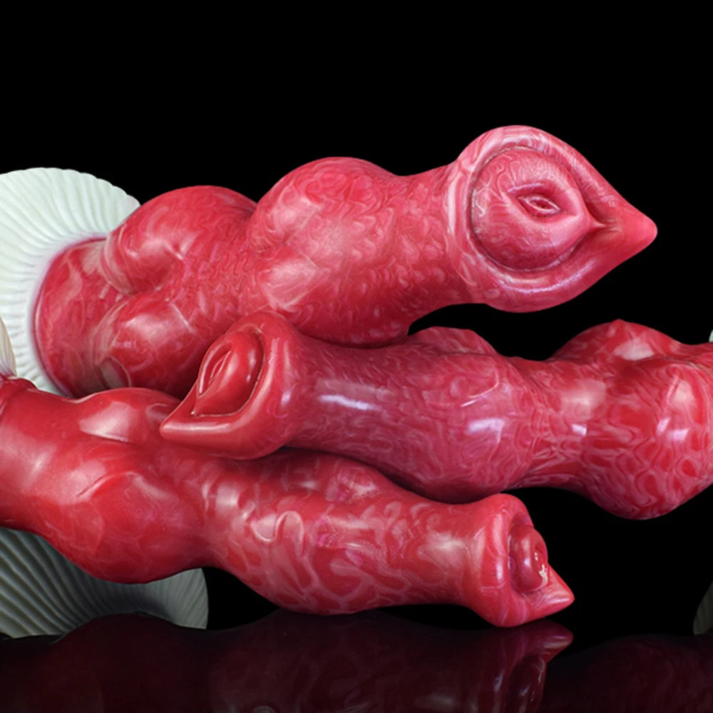 ASHBURN Huge Knot Dildo with Strong Sucker Soft Silicone S-M-L 10IN