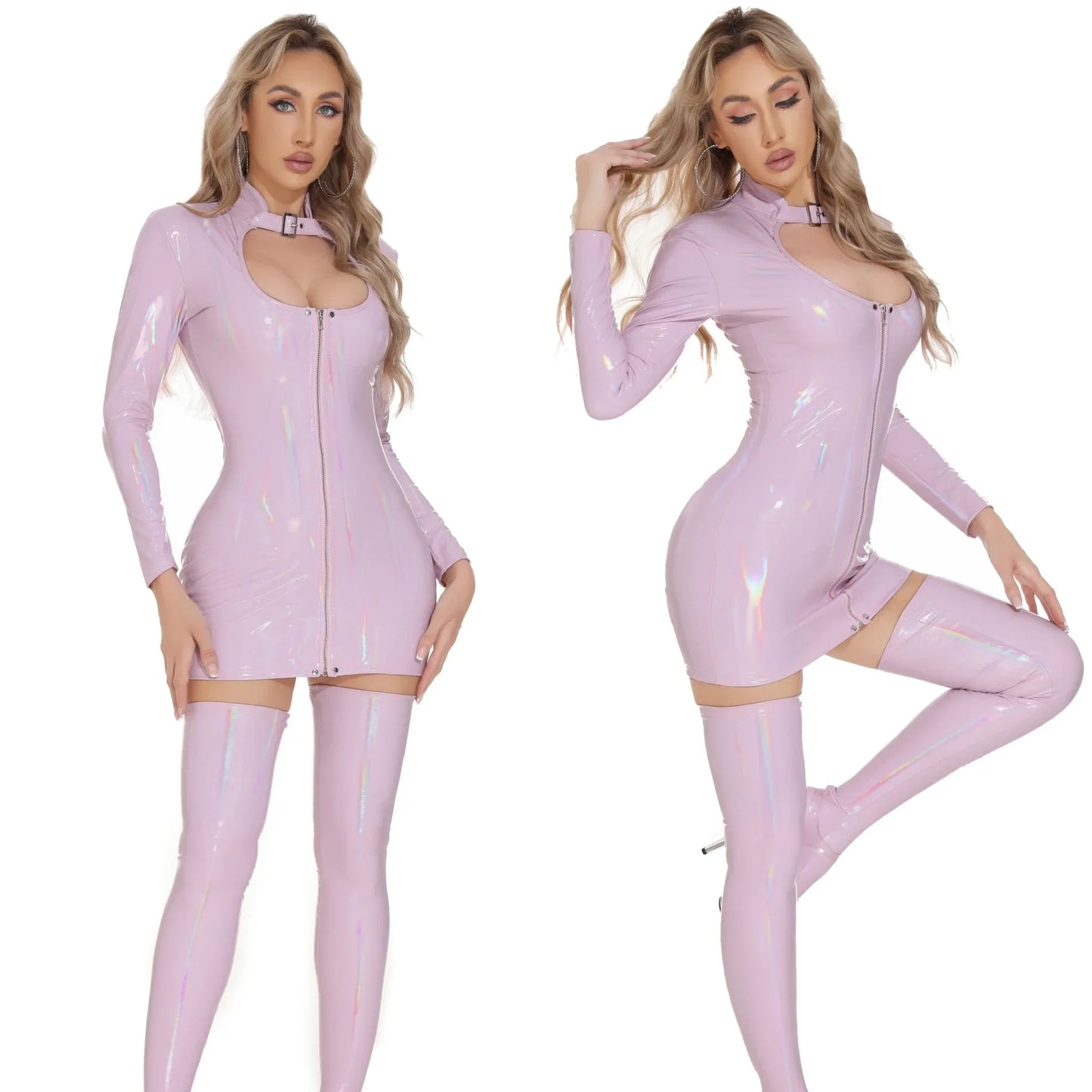Combinaison Catsuit érotique fétiche en Latex PU brillant pour femmes, vêtements de club, look mouillé, Lingerie Teddy, Costume