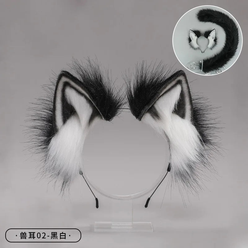 Handmade Plush Fox Tail Cosplay Costumes Props Wolf Tail Sexy Fox Tail Adjustable Belt Anime Accessories Kawaii Faux Fur Tail