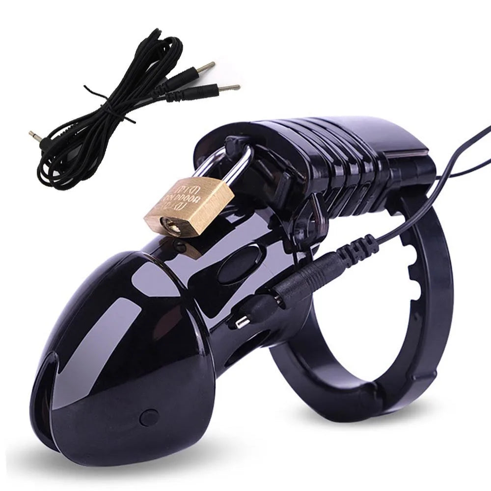 ASHBURNS Electro Shock Anal Butt Plug Electric Nipple Sucker Clamps E-stim Penis Plug Ring Cock Cage SM Chastity Couple Sex Medical Toys