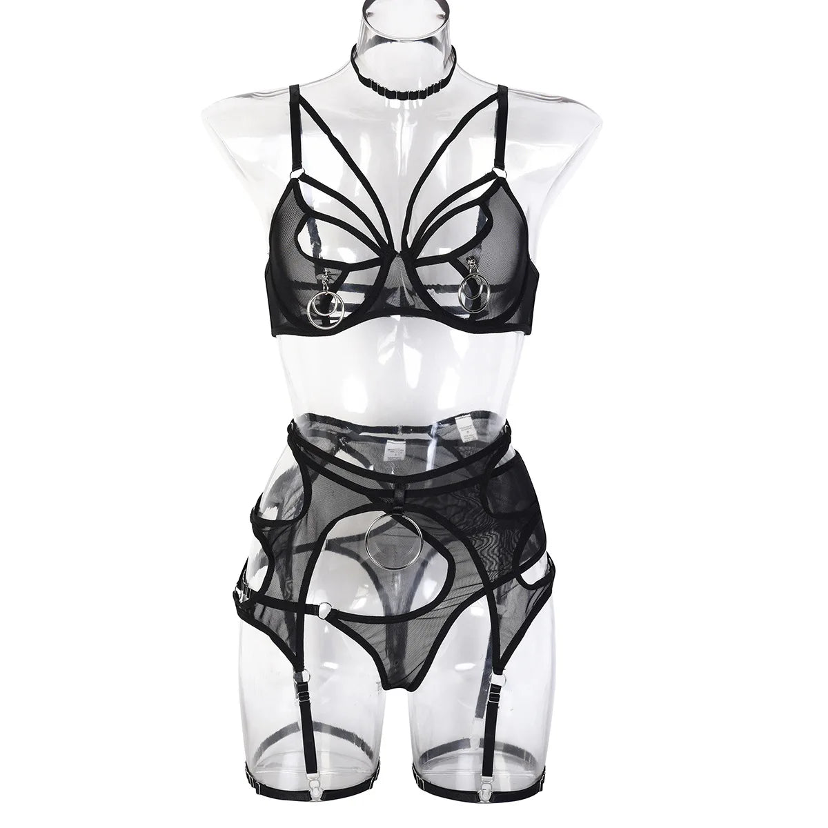 Lingerieset Dames Sexiest Bra Set Sexy Women's Underwear Woman Clothing Minimalist Bras Lingeries Sets With Garter and Stockings