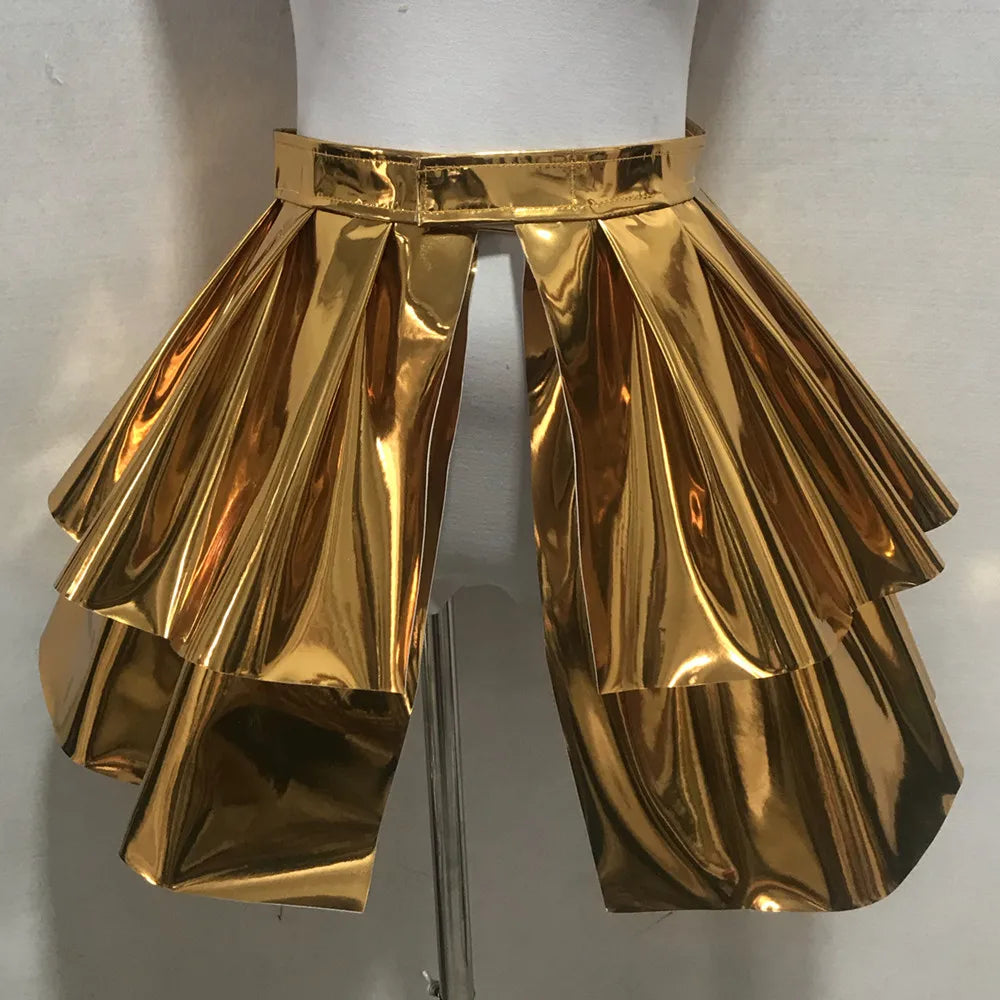 ASHBURN™ “SIREN PROTOCOL” Command Set – Gloss Bra Top + Mini Skirt + Obsidian Armor Jacket (3-Piece Ritual Ensemble)