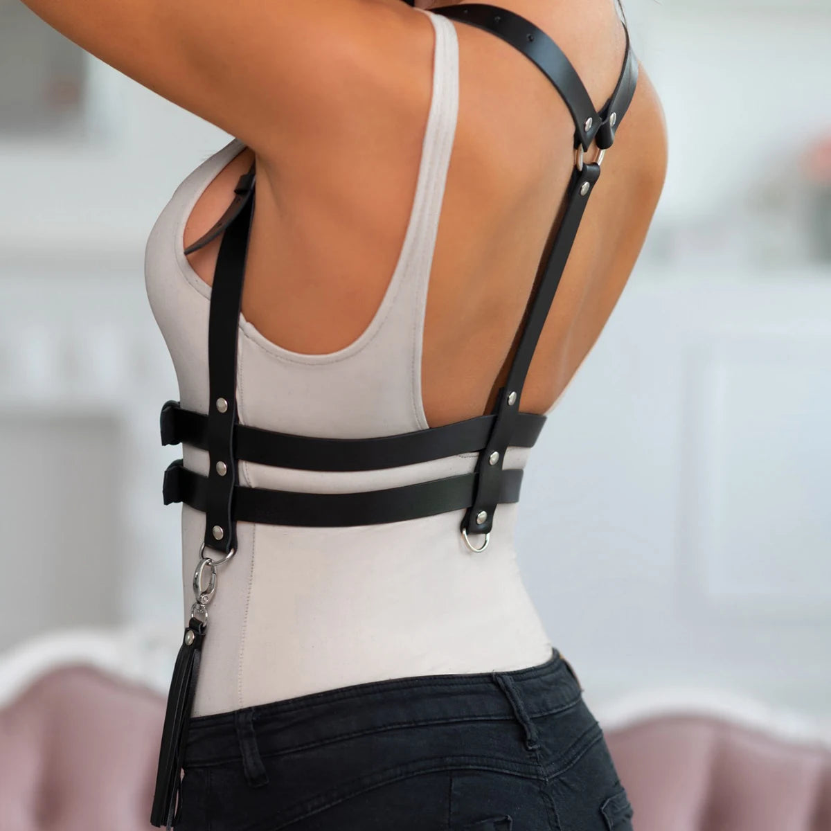 Punk Fashion Belt Women Leather Suspenders for Women Belt Decorative Cool Waistband Street Style Gothic Clothing Accessories
