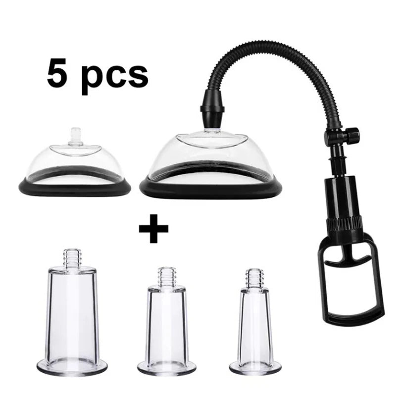 ASHBURNS Manual Pussy Pump Vagina Clitoris Sucker Manual Women Breast Massage Nipple Stimulator Enlarge Vacuum Pump Cover Adult Sex Toy